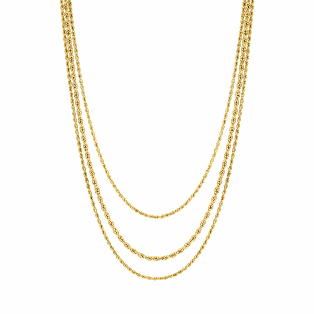 BohoMoon Stainless Steel Align Layered Necklace Gold