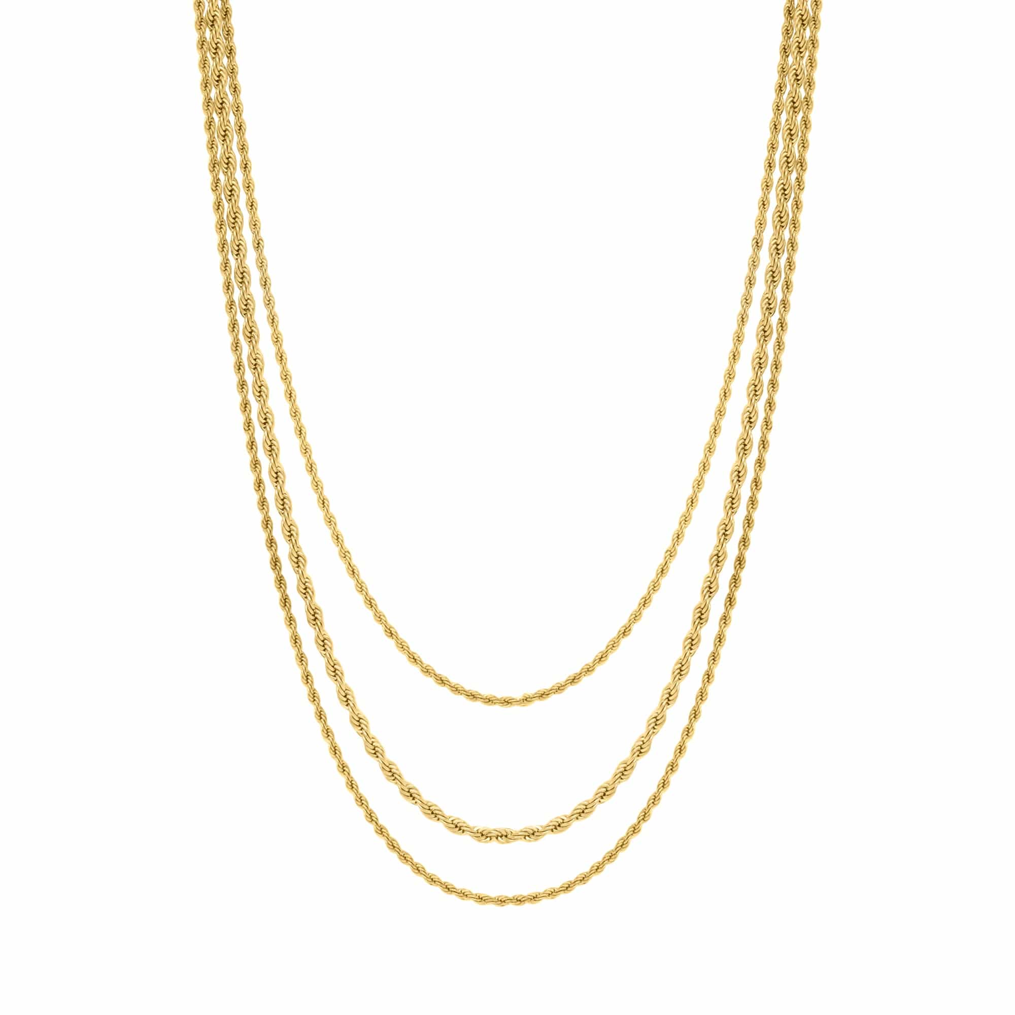 BohoMoon Stainless Steel Align Layered Necklace Gold