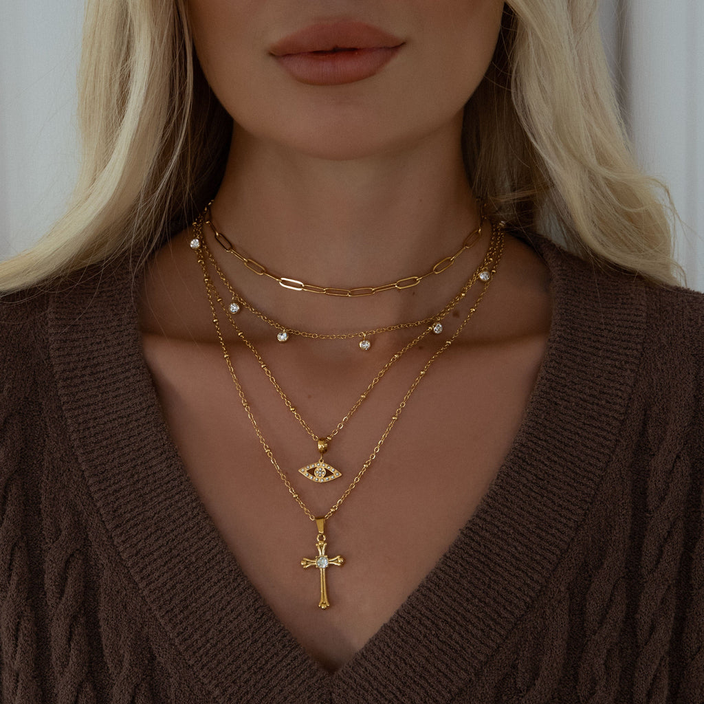 Antonella Cross Necklace