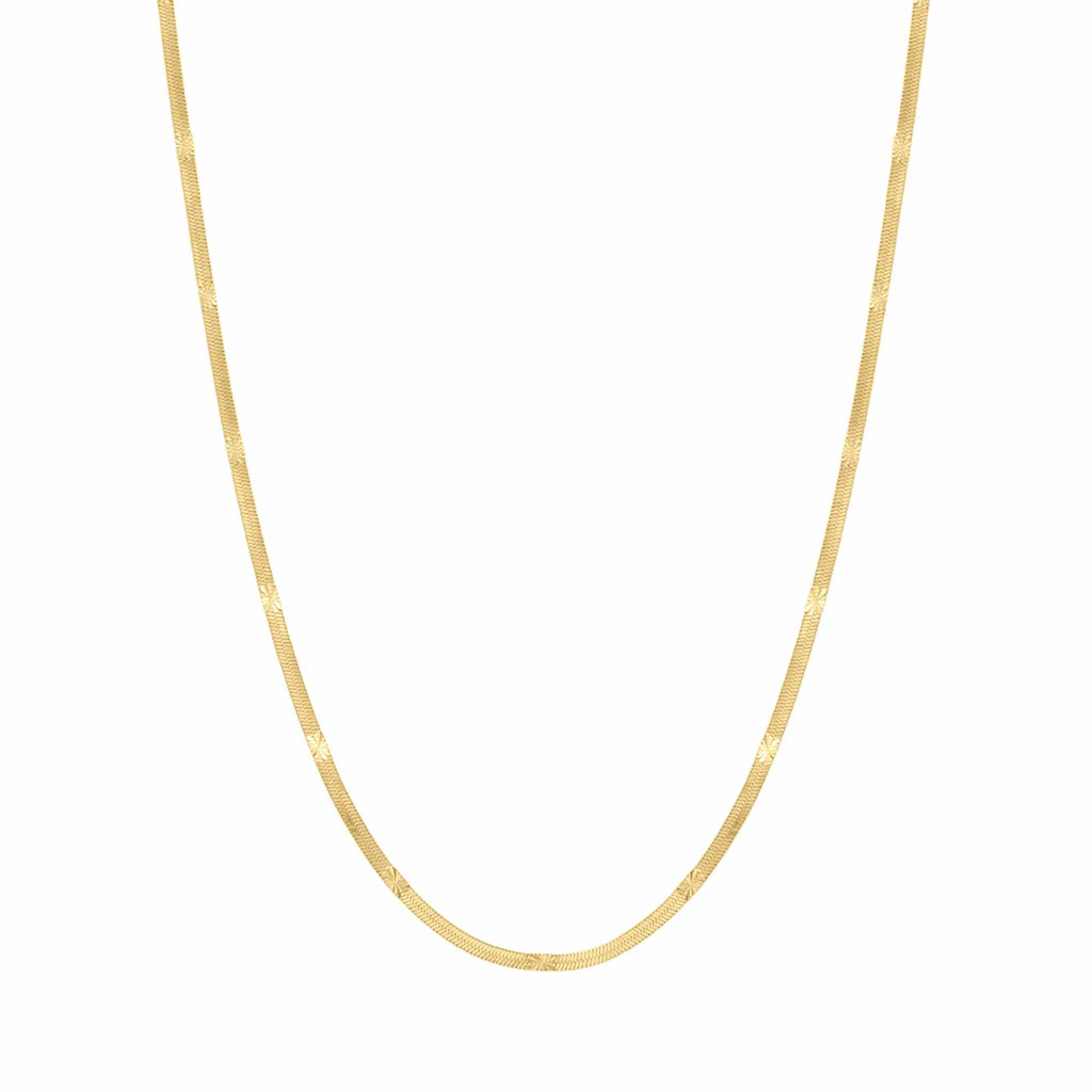 BohoMoon Stainless Steel Astrid Herringbone Necklace Gold