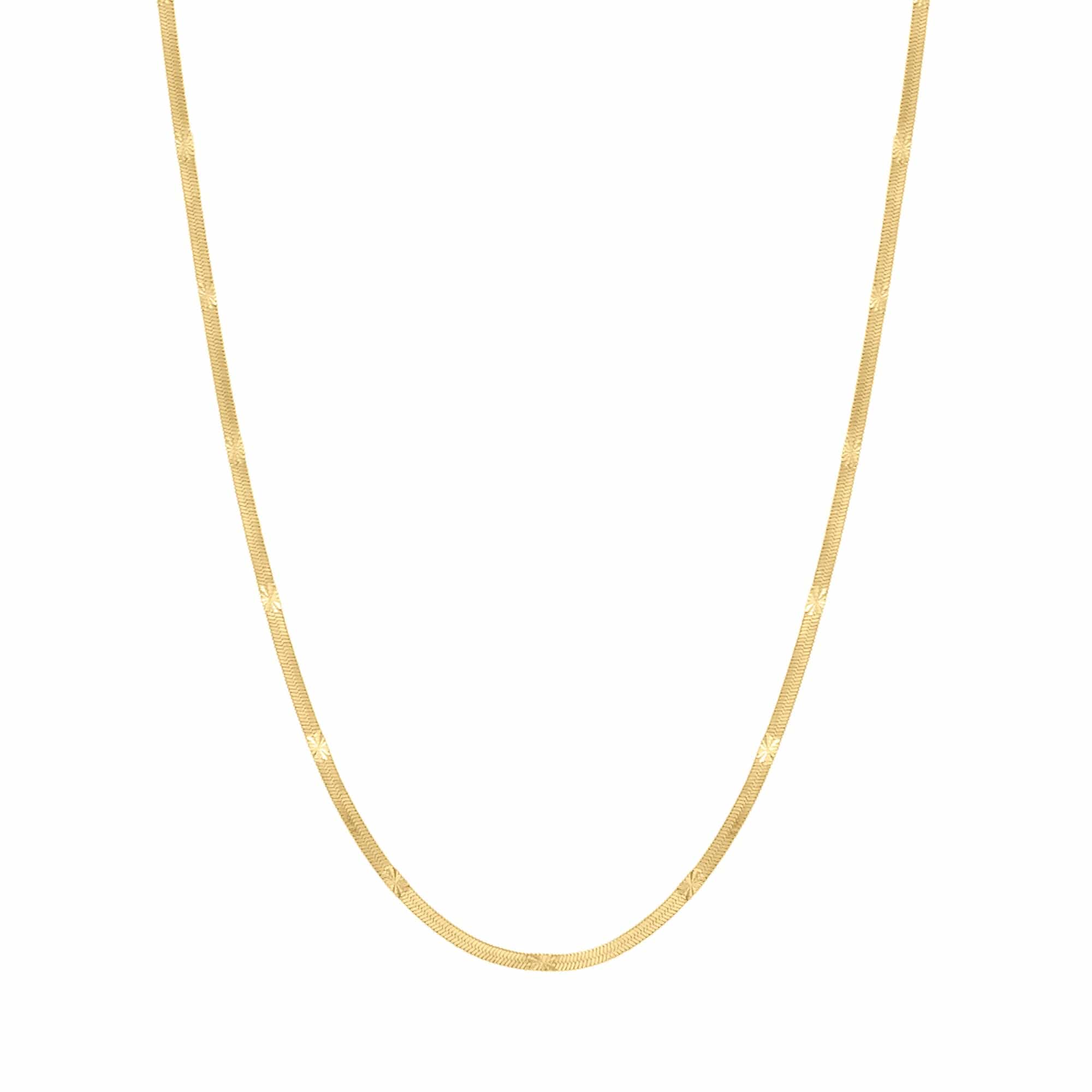 BohoMoon Stainless Steel Astrid Herringbone Necklace Gold