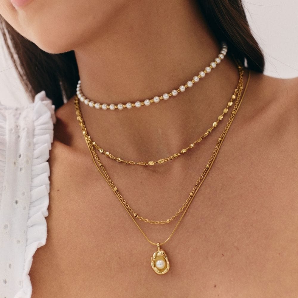 Amber Pearl Necklace