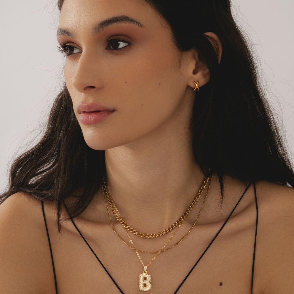 Bubble Initial Necklace