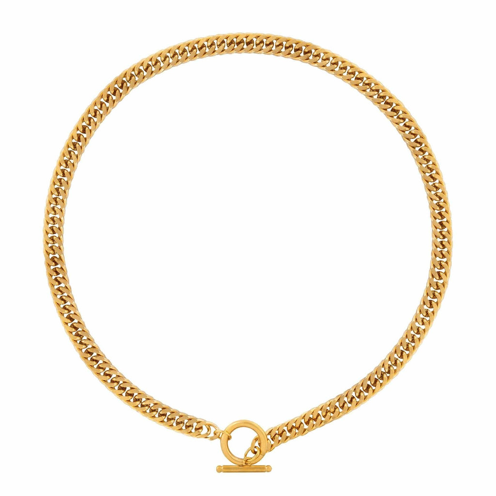 BohoMoon Stainless Steel Camilla Tbar Necklace Gold
