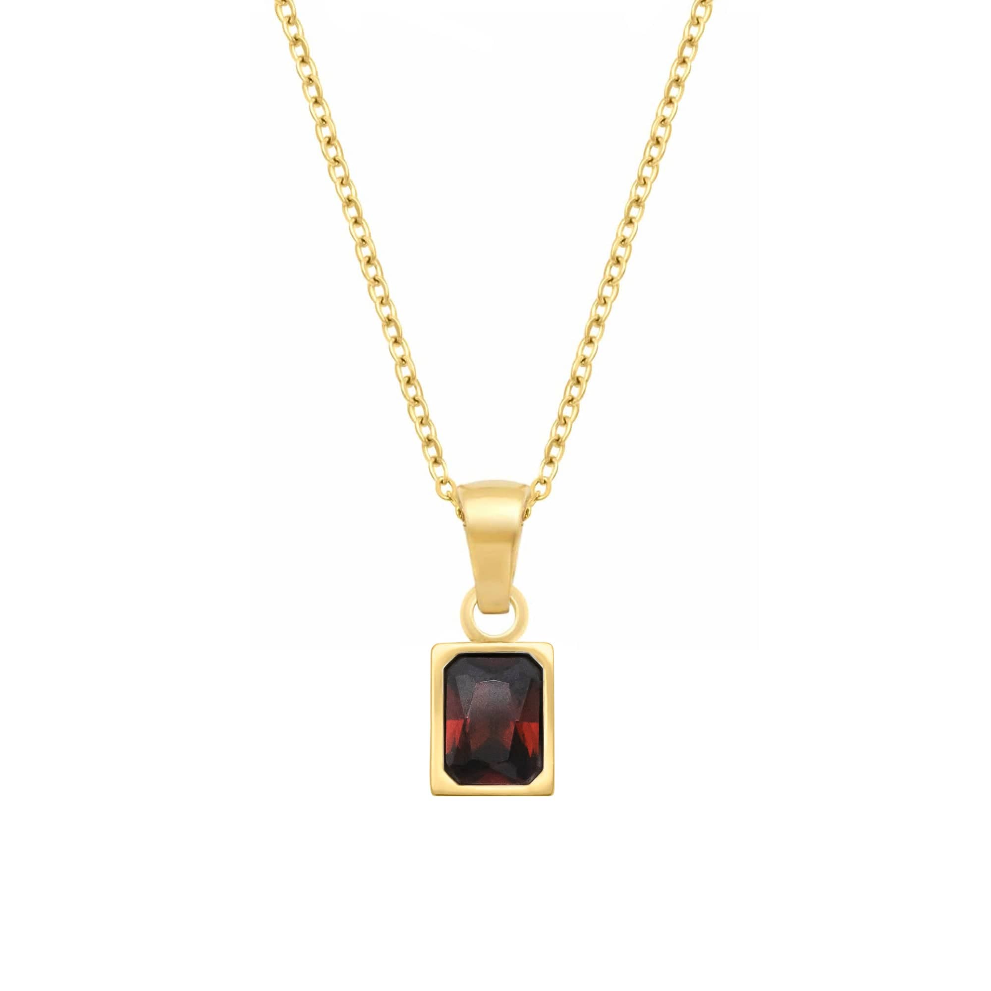 BohoMoon Stainless Steel Phoenix Necklace Gold / Red
