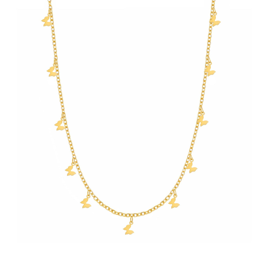 BohoMoon Stainless Steel Float Butterfly Choker Necklace Gold