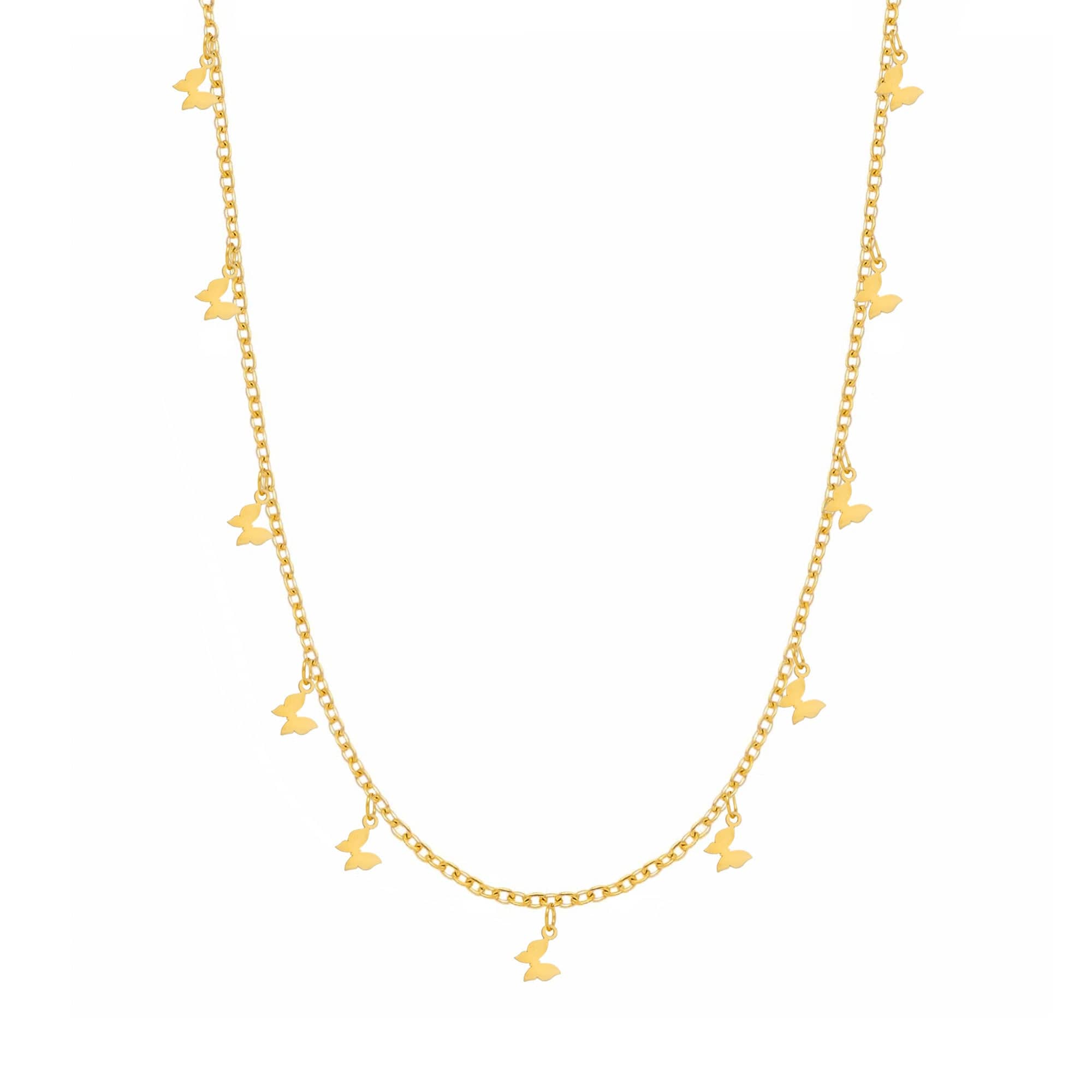 BohoMoon Stainless Steel Float Butterfly Choker Necklace Gold