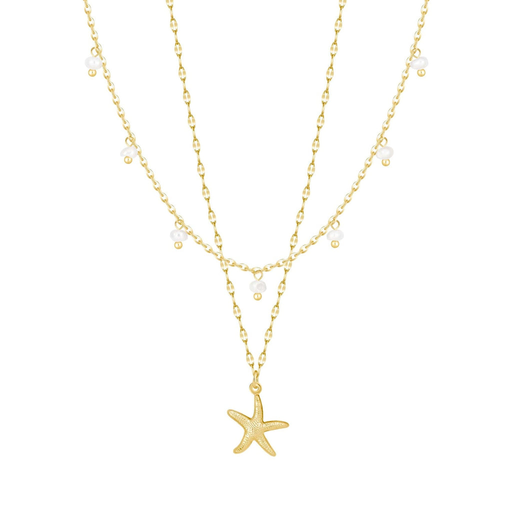 Bohomoon Stainless Steel Garcelle Pearl Layered Necklace