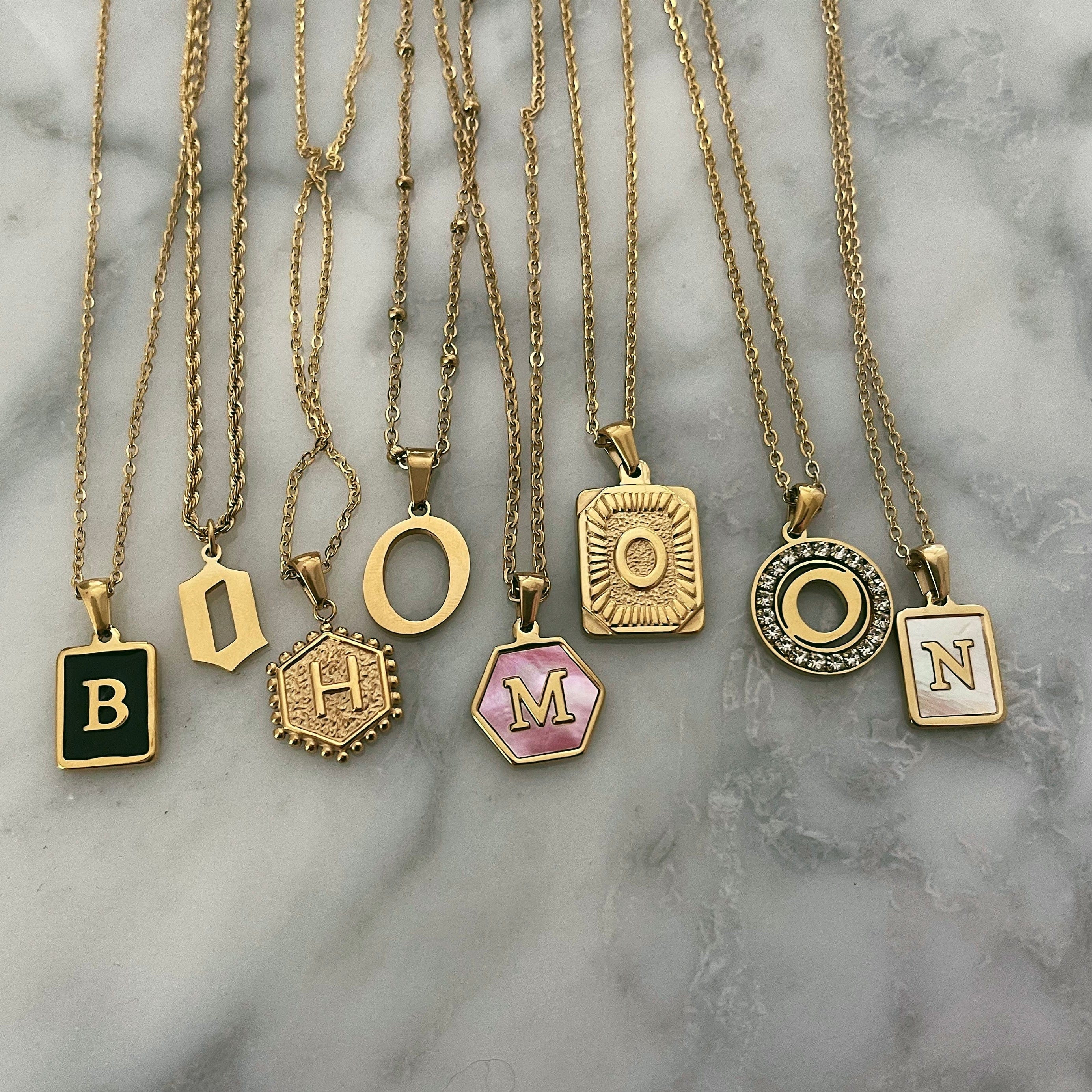 Halo Initial Necklace