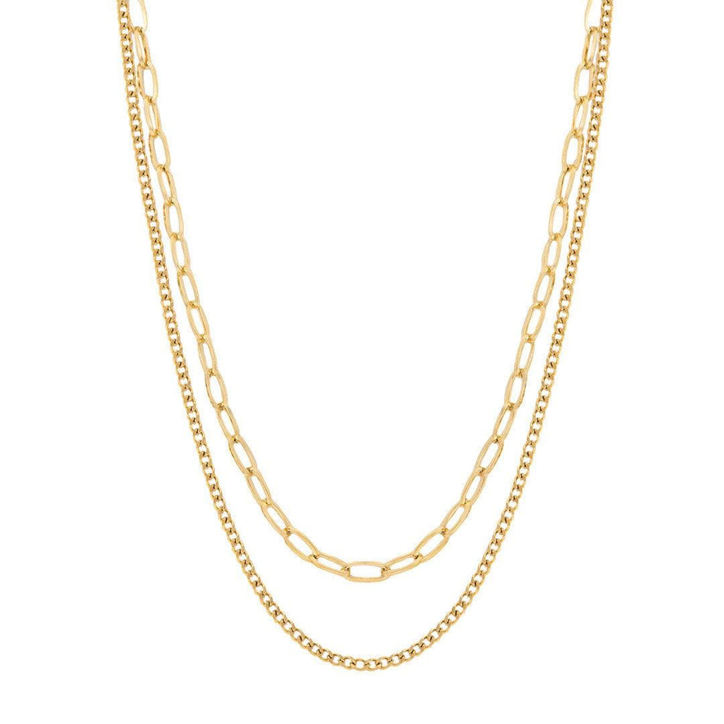 BohoMoon Stainless Steel Influx Layered Necklace Gold