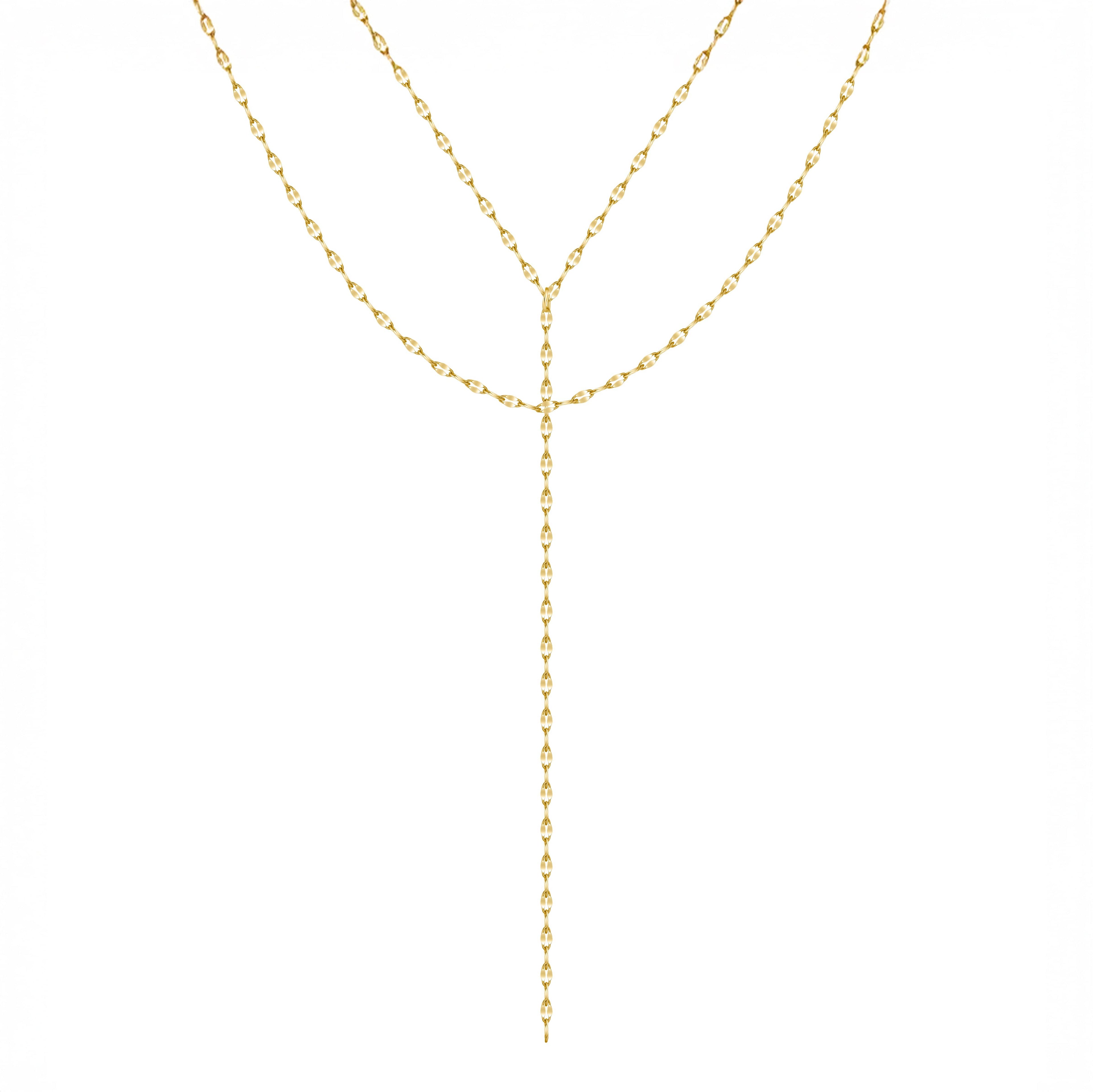 Bohomoon Stainless Steel Jordana Layered Lariat Necklace