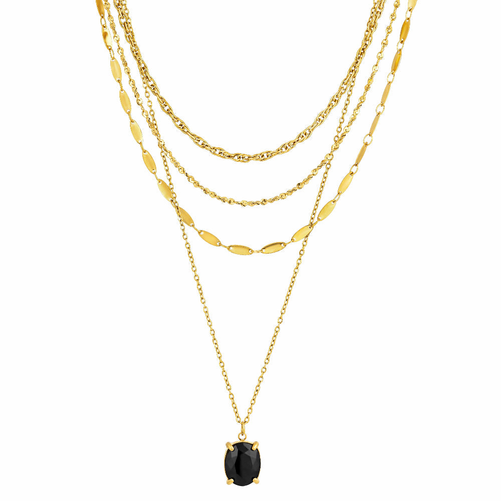 Bohomoon Stainless Steel Lennon Layered Necklace