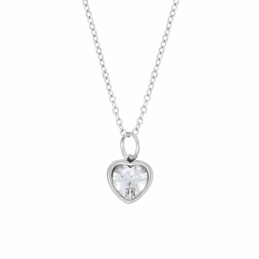 Love Heart Birthstone Necklace
