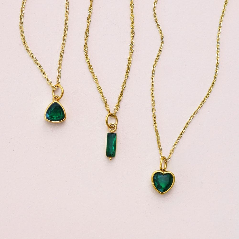 Love Heart Birthstone Necklace