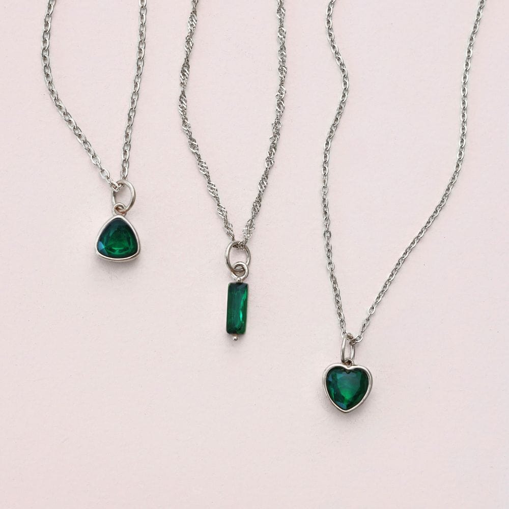 Love Heart Birthstone Necklace
