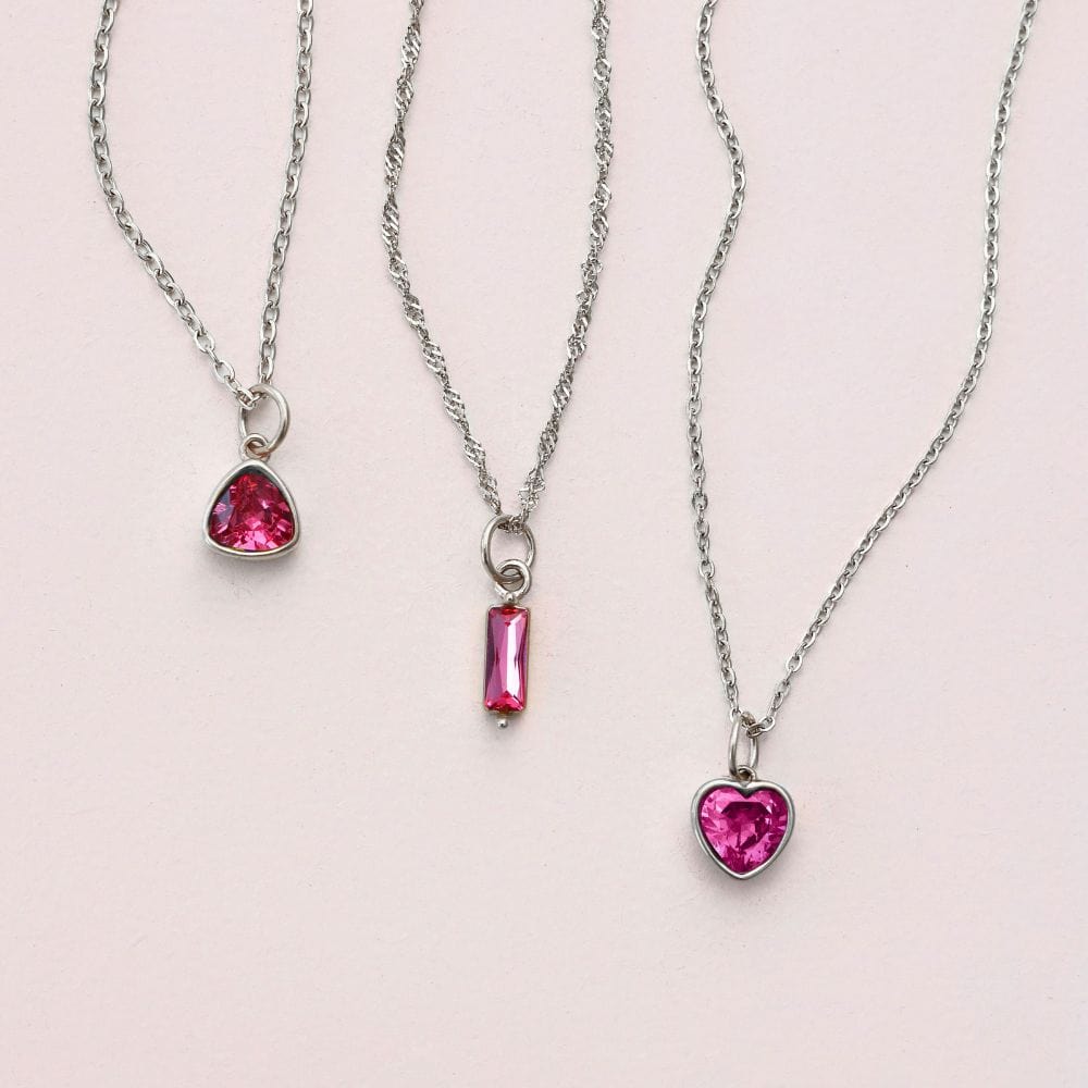 Love Heart Birthstone Necklace