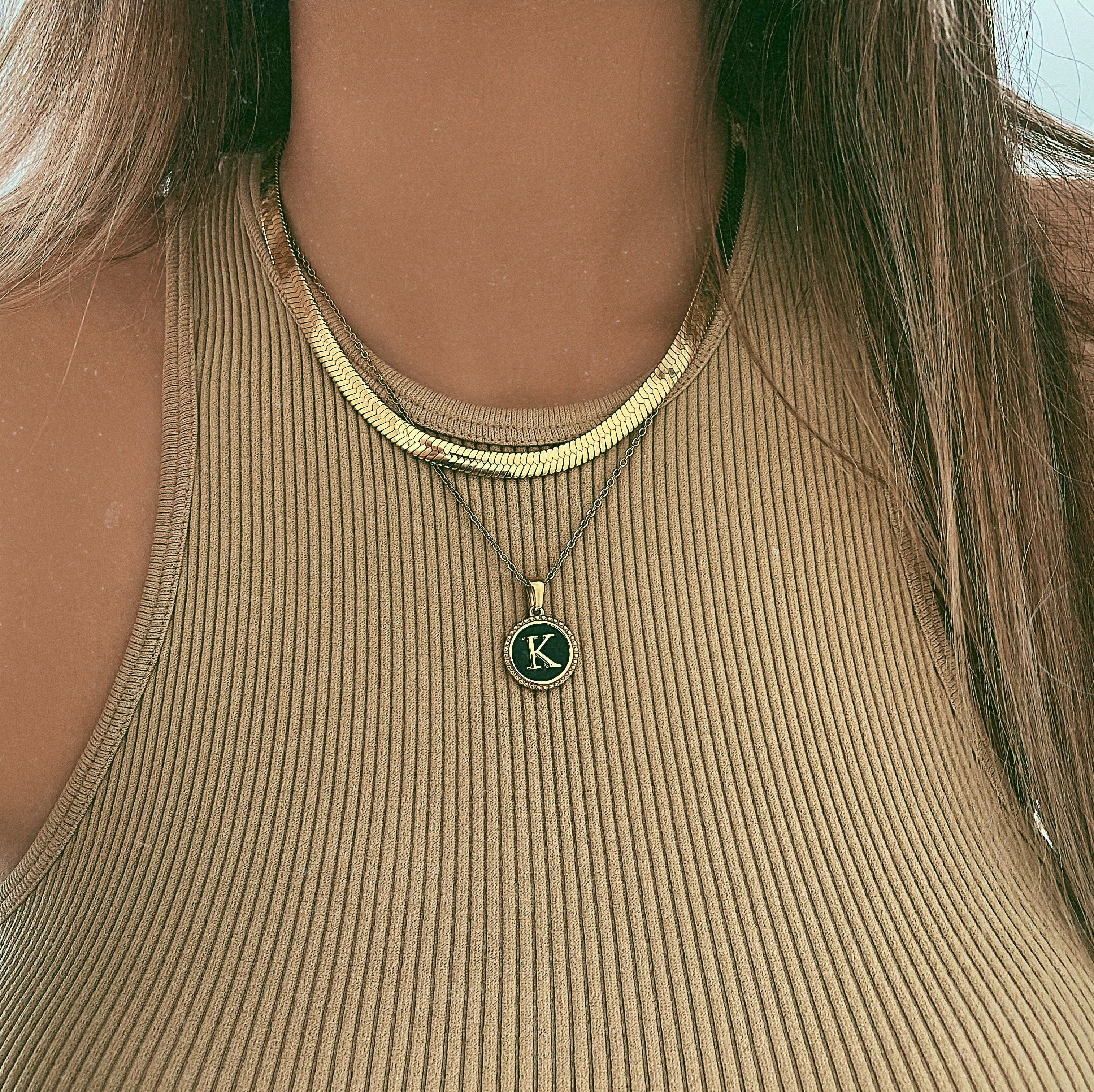 Noire Initial Necklace