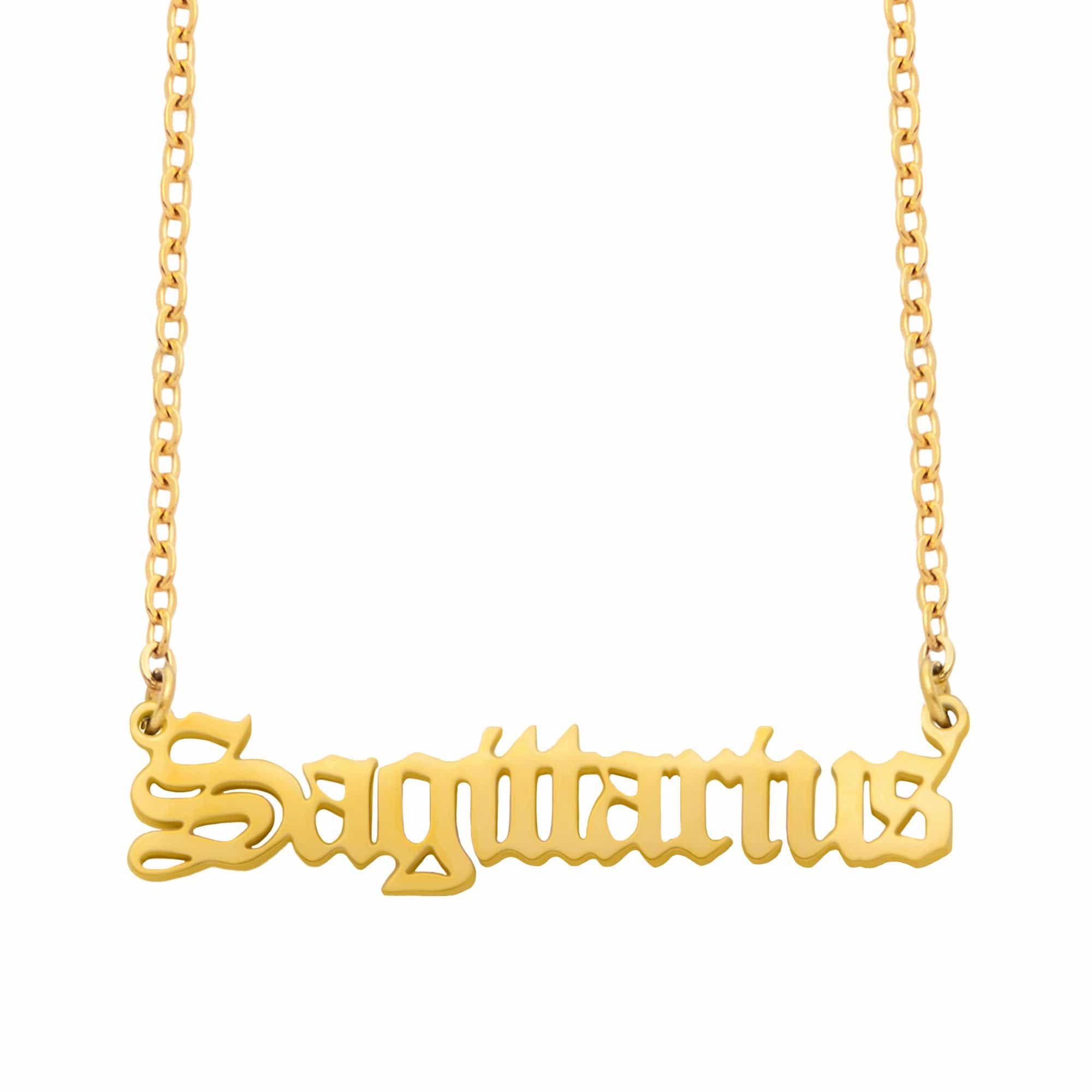 Old English Zodiac Necklace