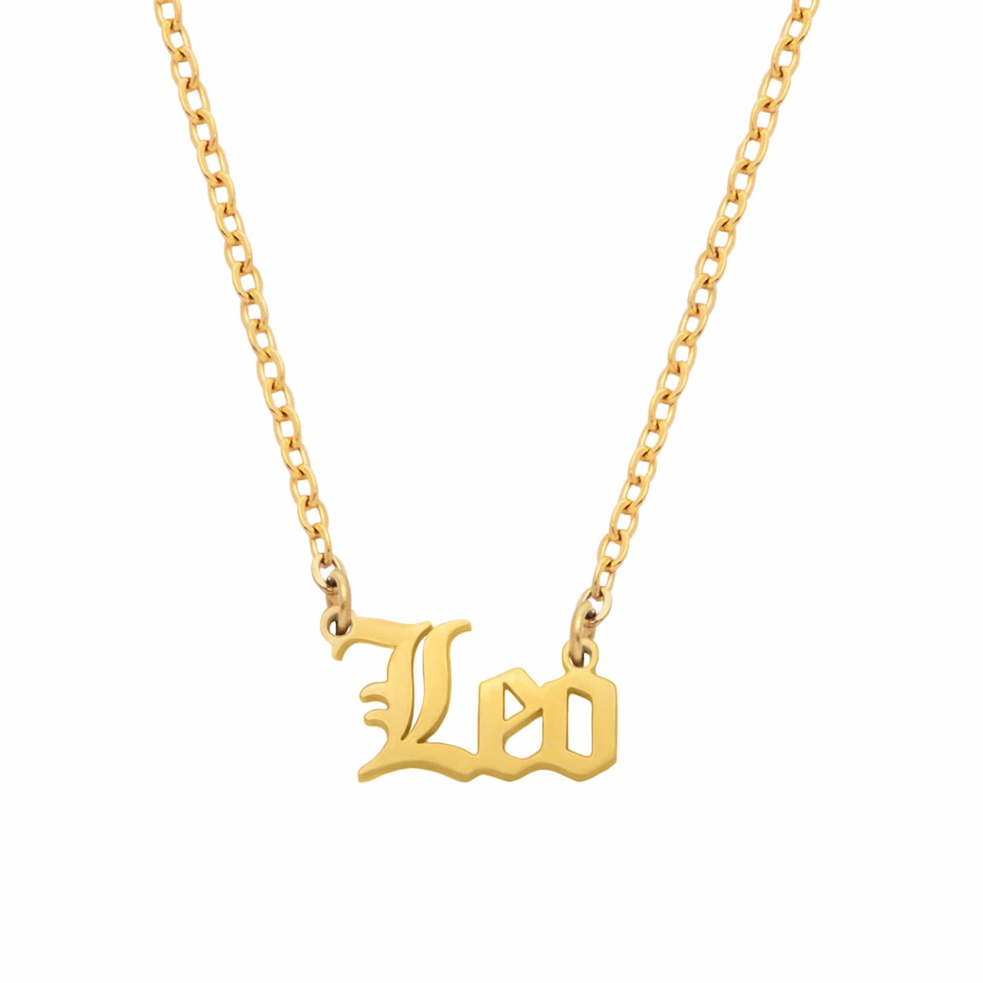 Old English Zodiac Necklace