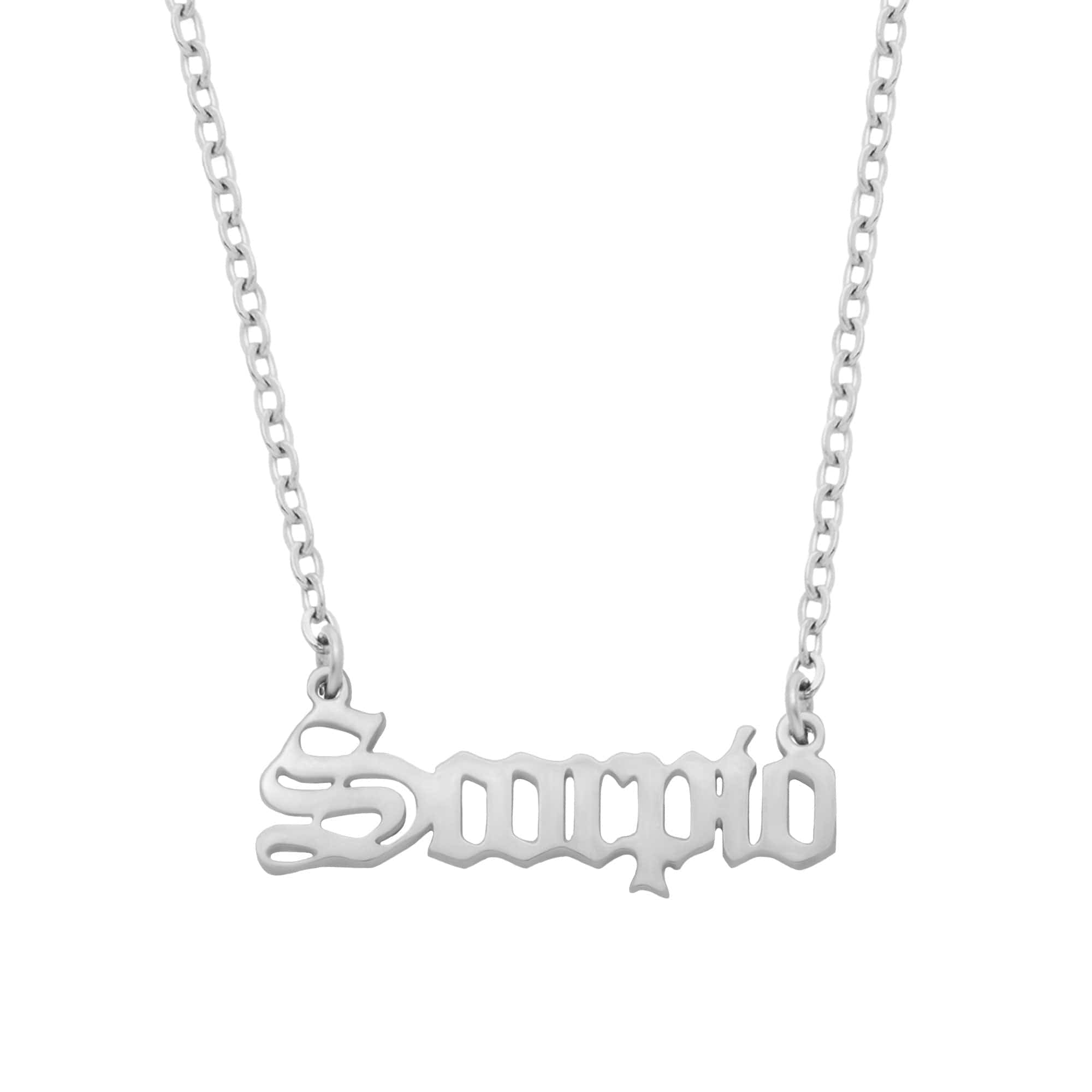 Old English Zodiac Necklace