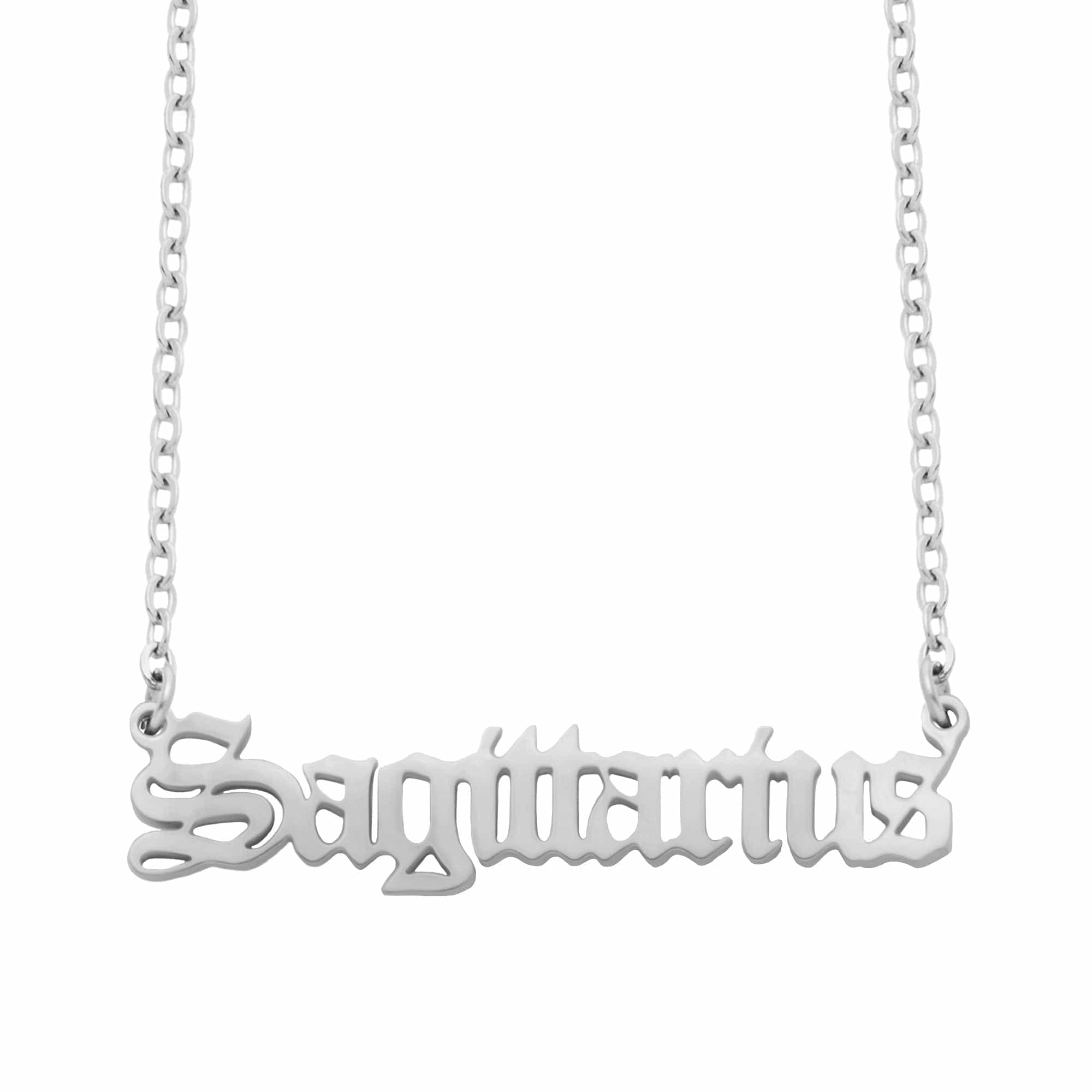 Old English Zodiac Necklace