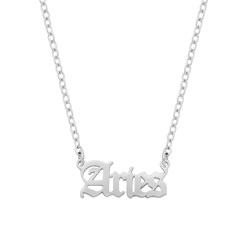 Old English Zodiac Necklace