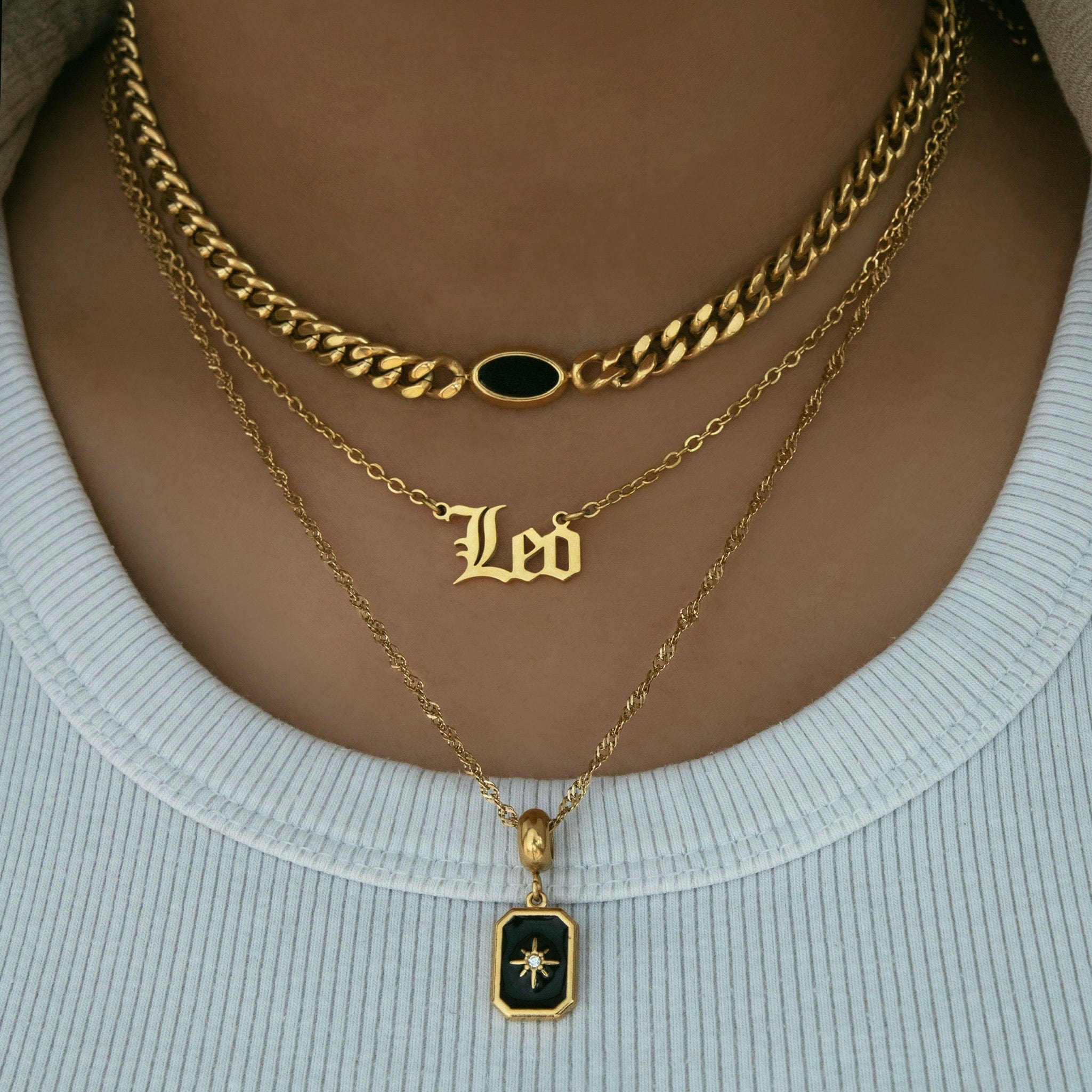 Old English Zodiac Necklace