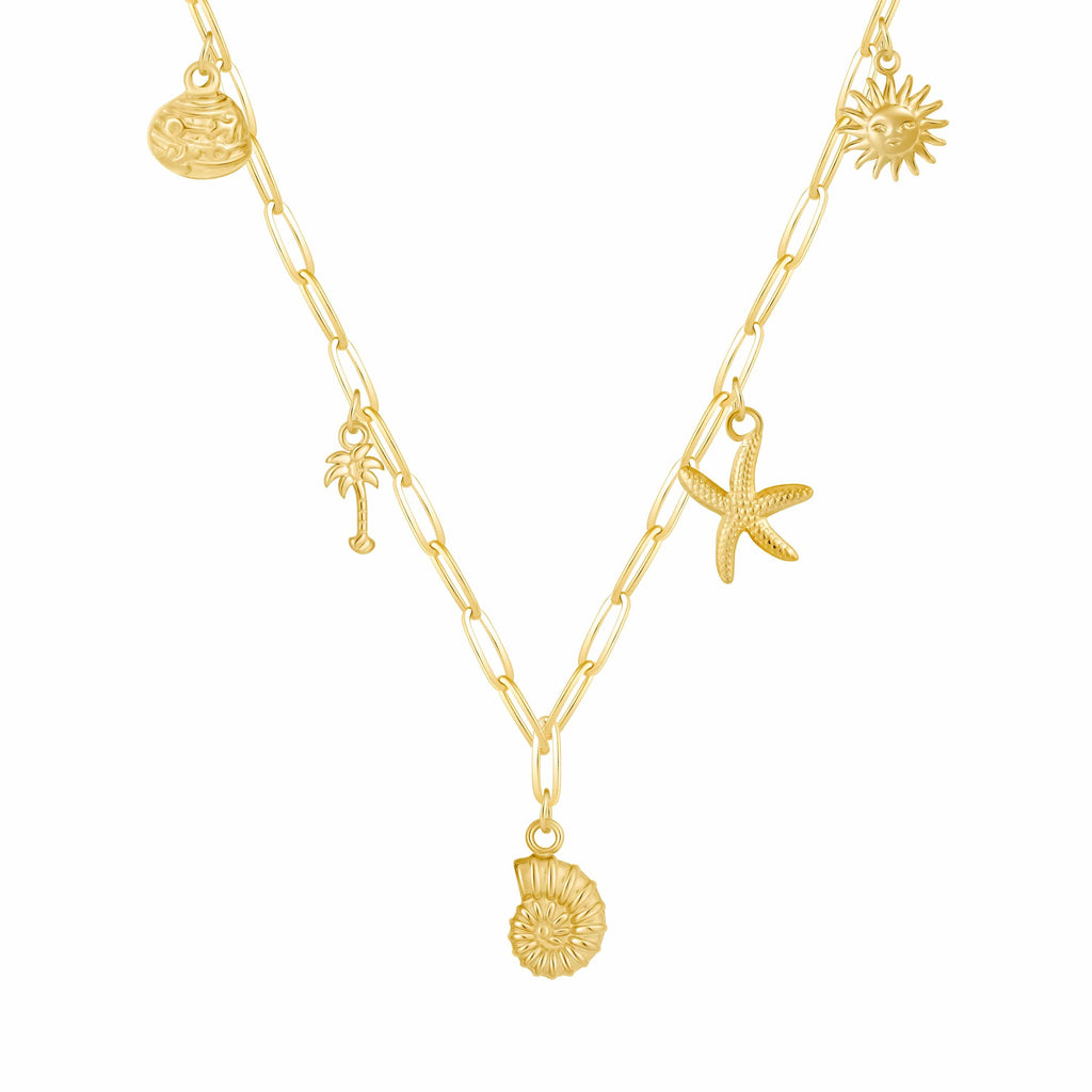 Bohomoon Stainless Steel Palm Charm Necklace