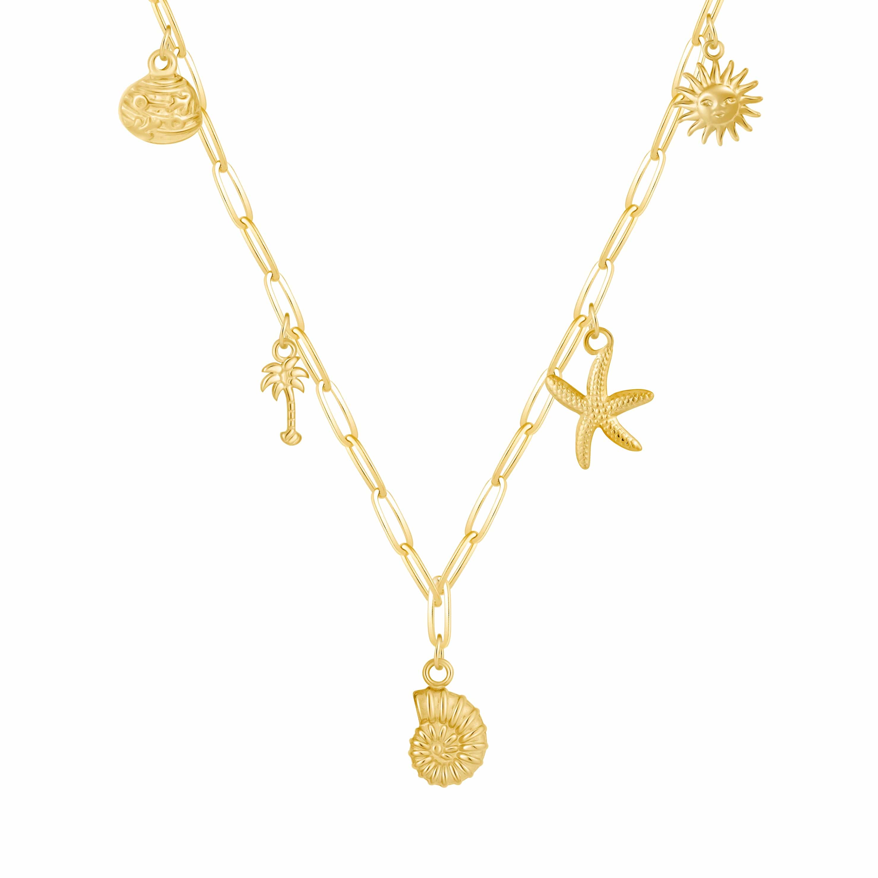Bohomoon Stainless Steel Palm Charm Necklace