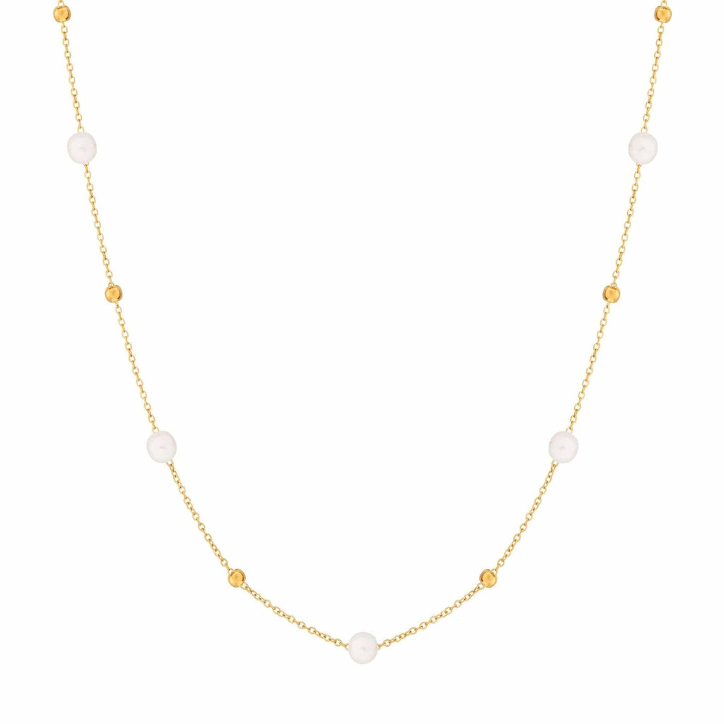BohoMoon Stainless Steel Paradise Pearl Necklace Gold