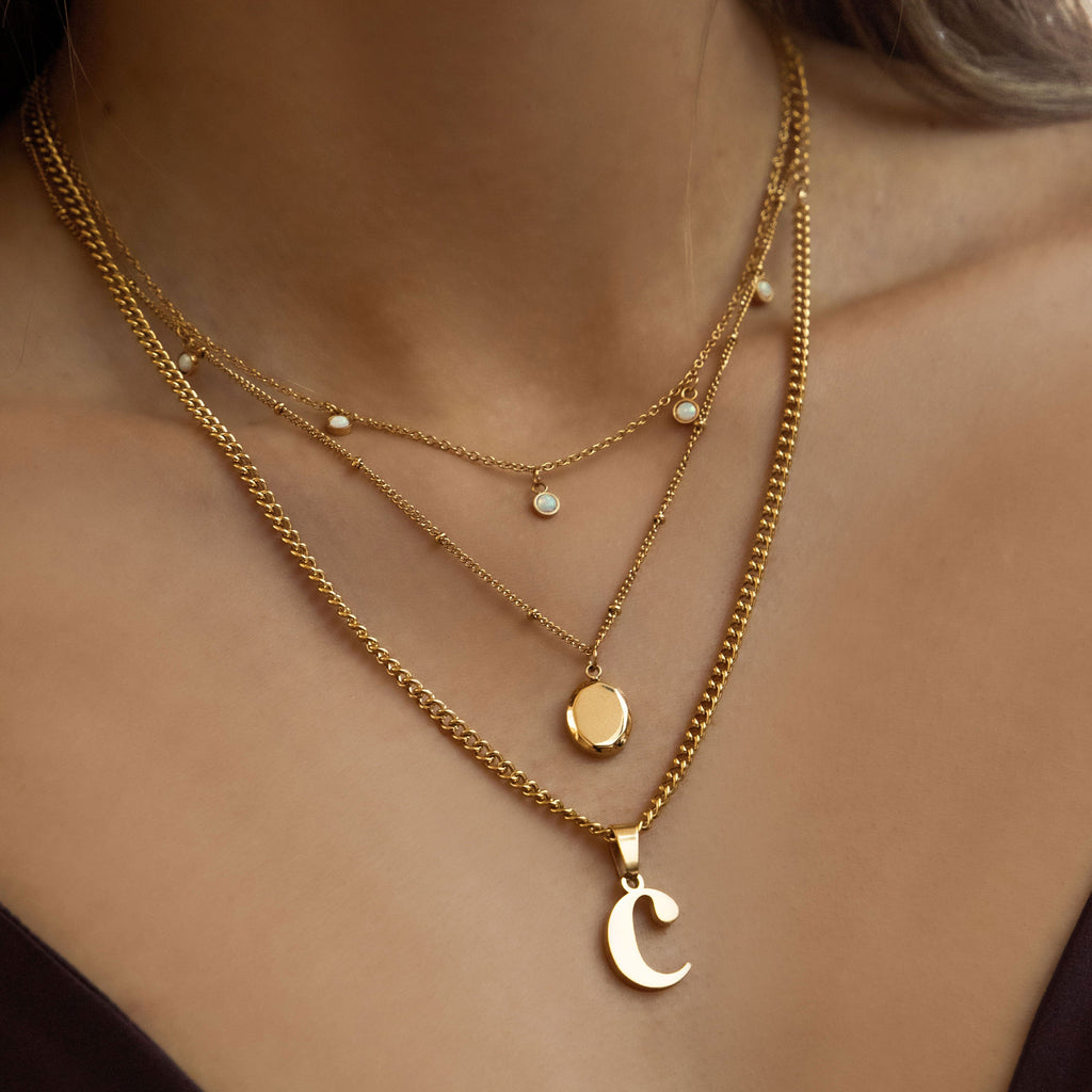 Power Initial Necklace