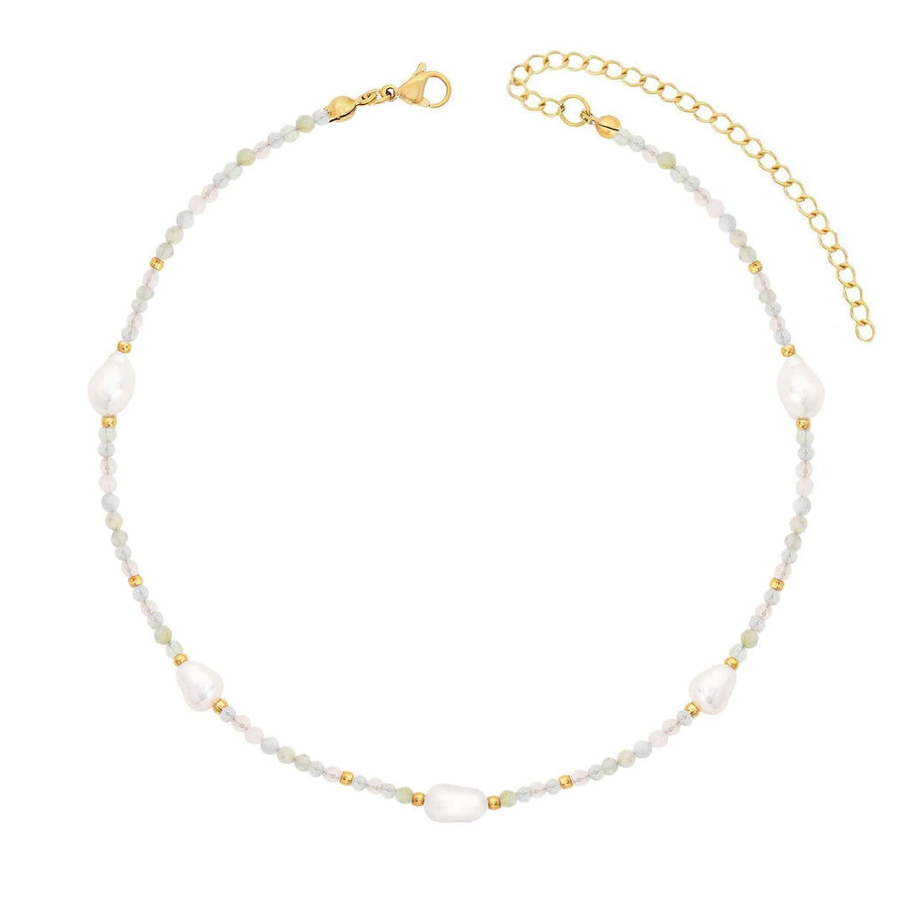 BohoMoon Stainless Steel Rosie Pearl Choker / Necklace