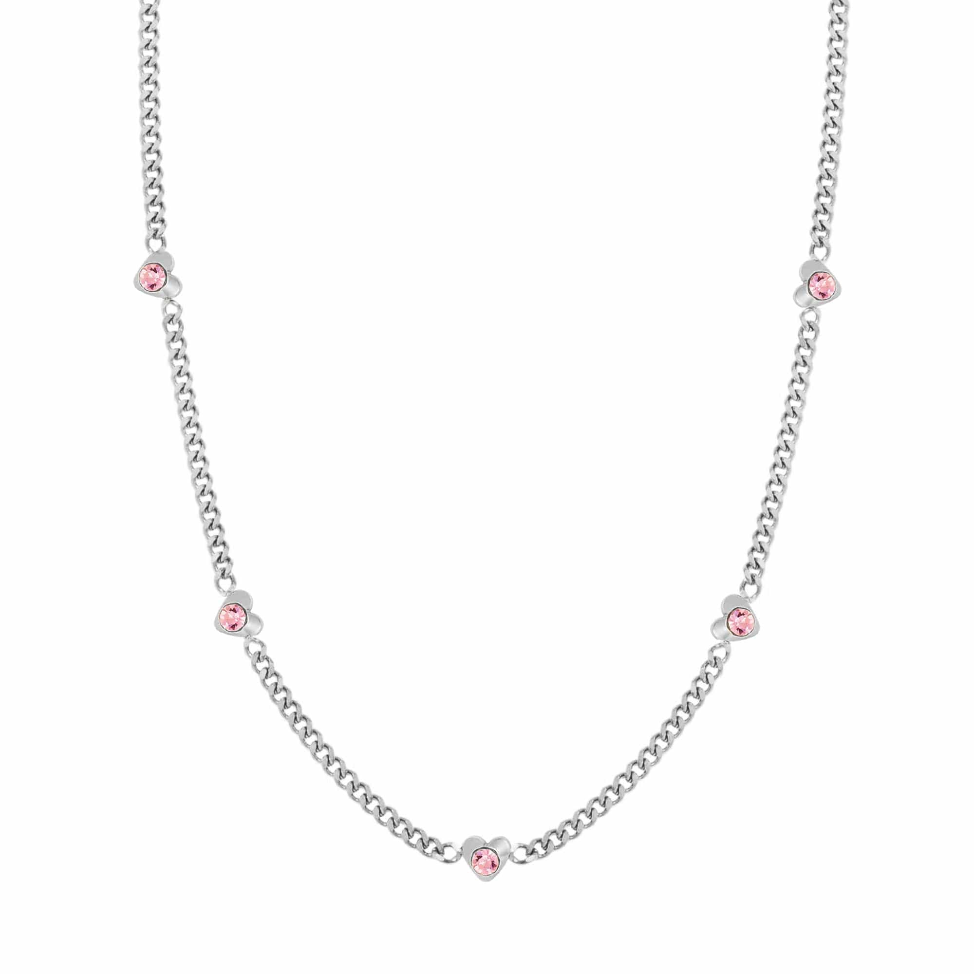 BohoMoon Stainless Steel Sweetheart Necklace Silver