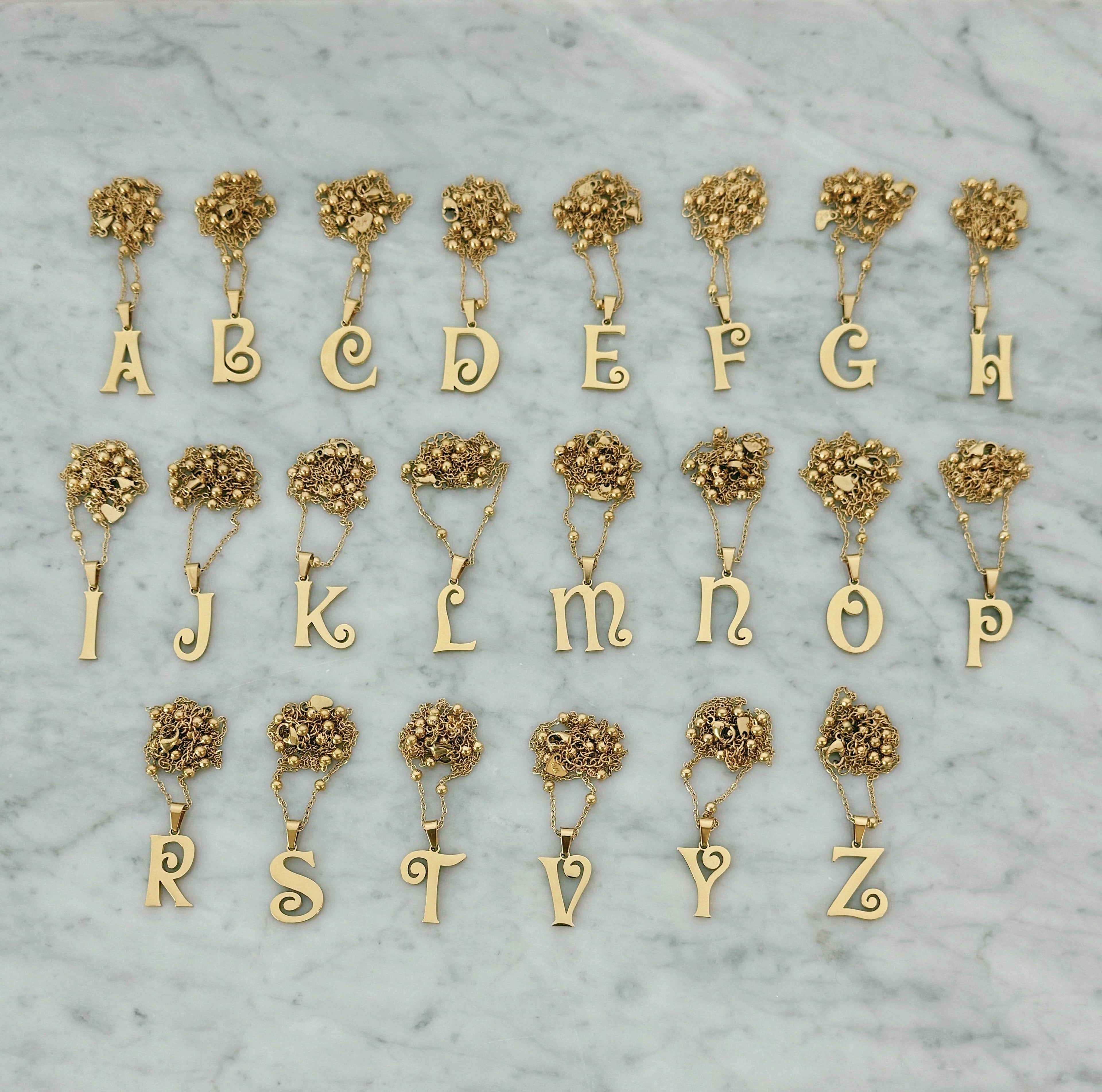 Trivia Initial Necklace