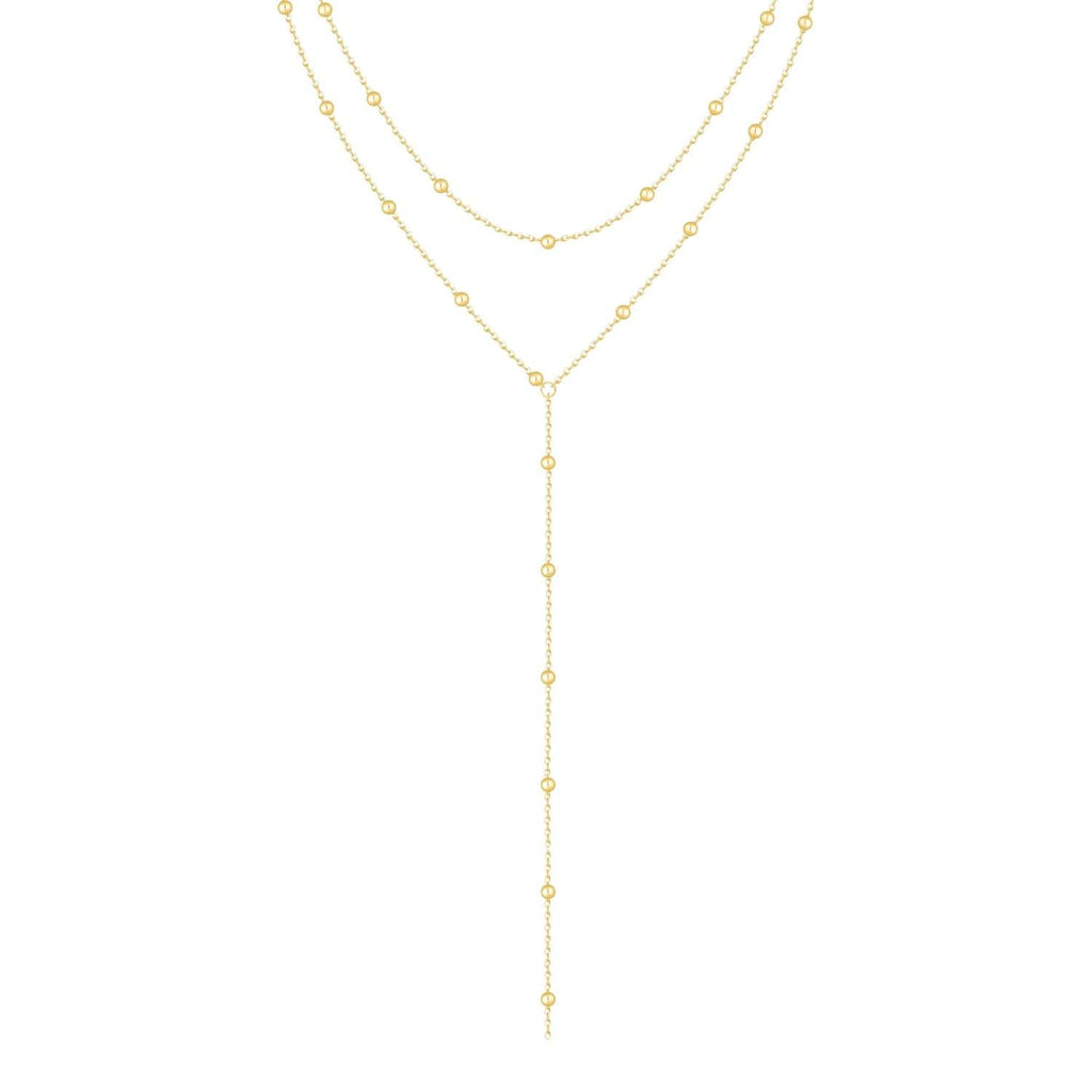 Bohomoon Stainless Steel Wren Layered Lariat Necklace
