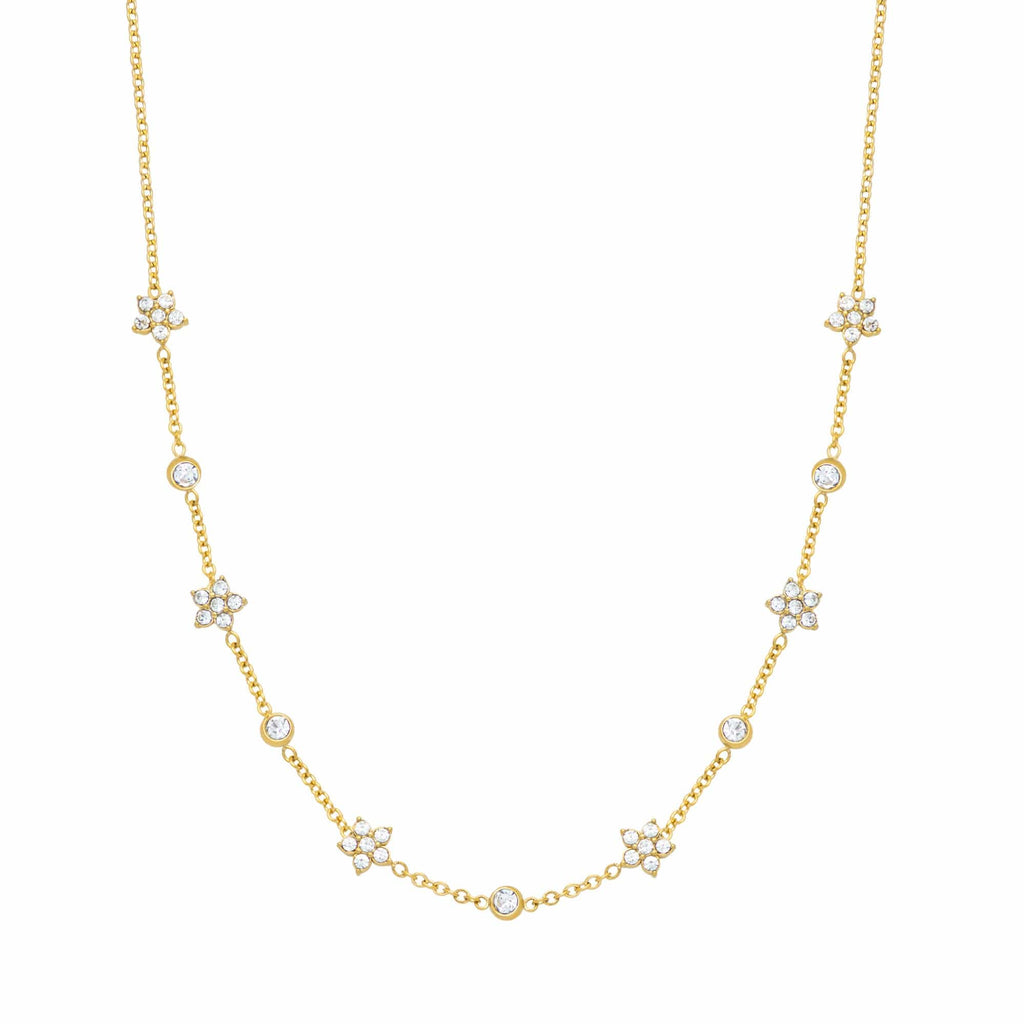 BohoMoon Stainless Steel Flower Beach Necklace Gold